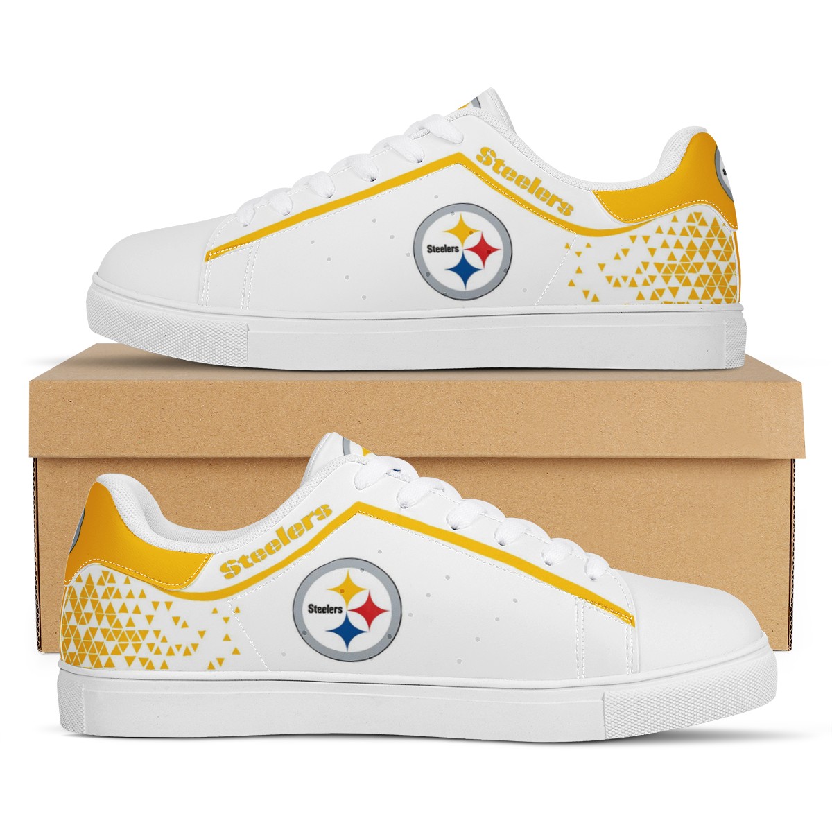 Women's Pittsburgh Steelers Low Top Converse Sneakers 003